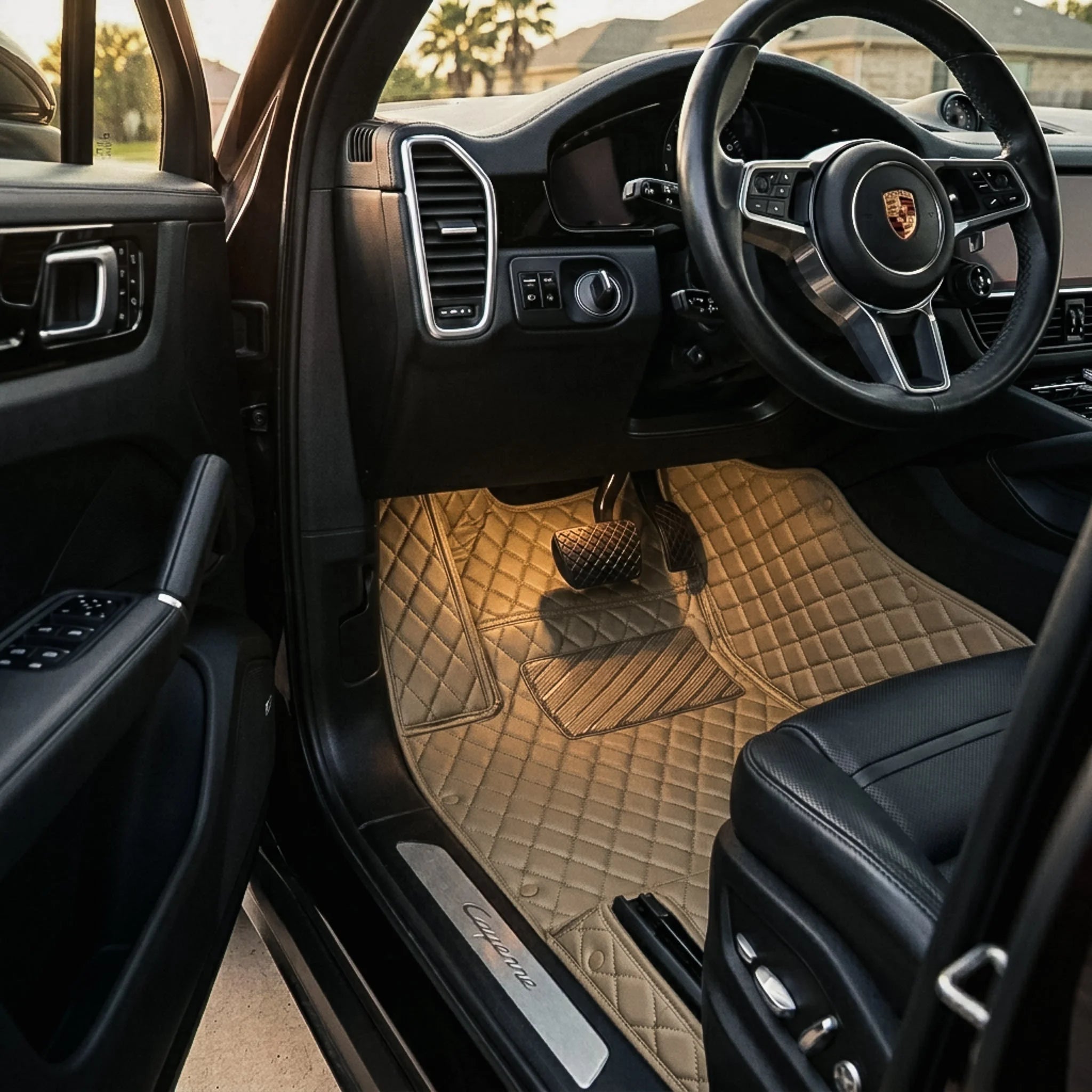 Custom Fit SUV Mat  - Cream Beige - Diamond