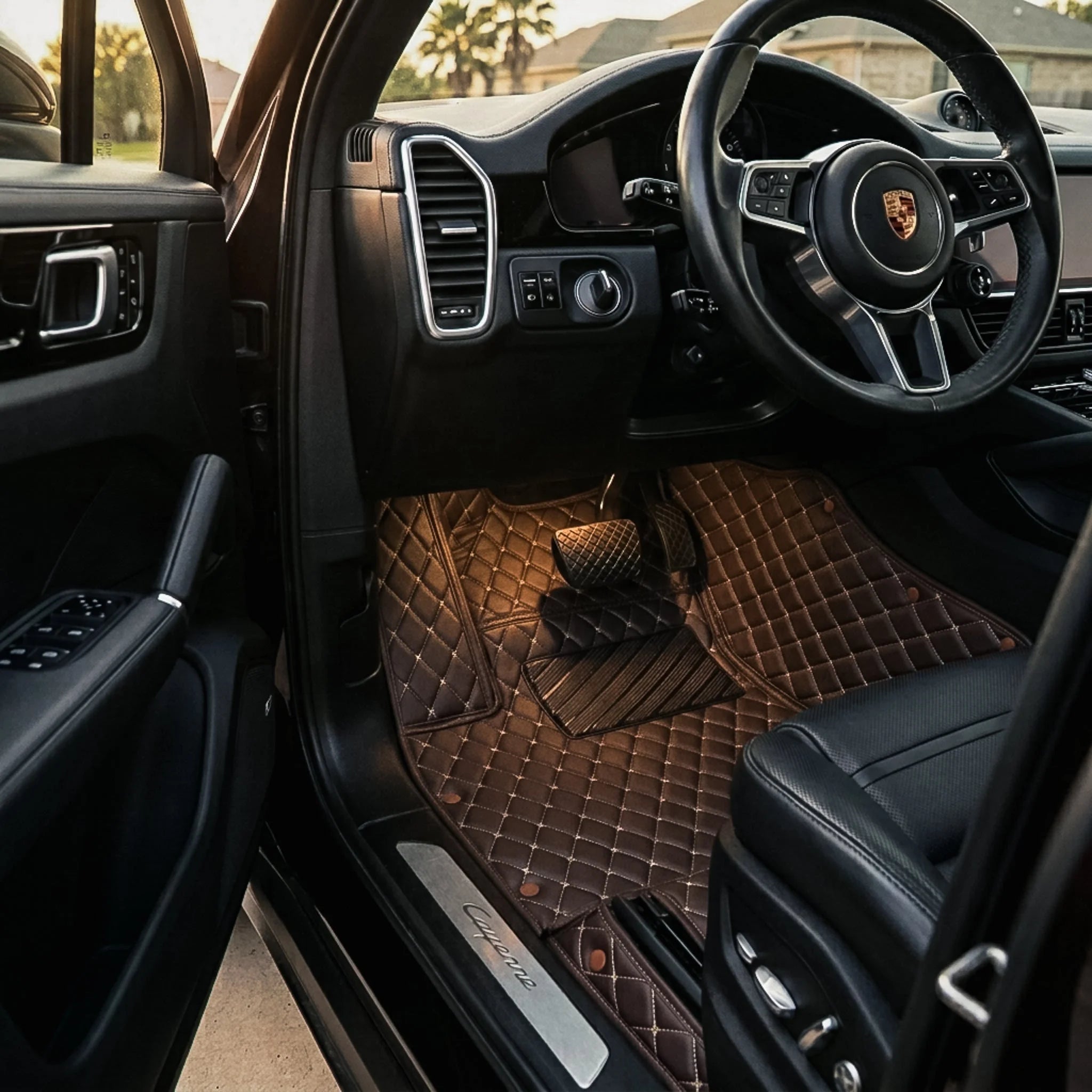 Custom Fit SUV Mat  - Chocolate Brown - Diamond