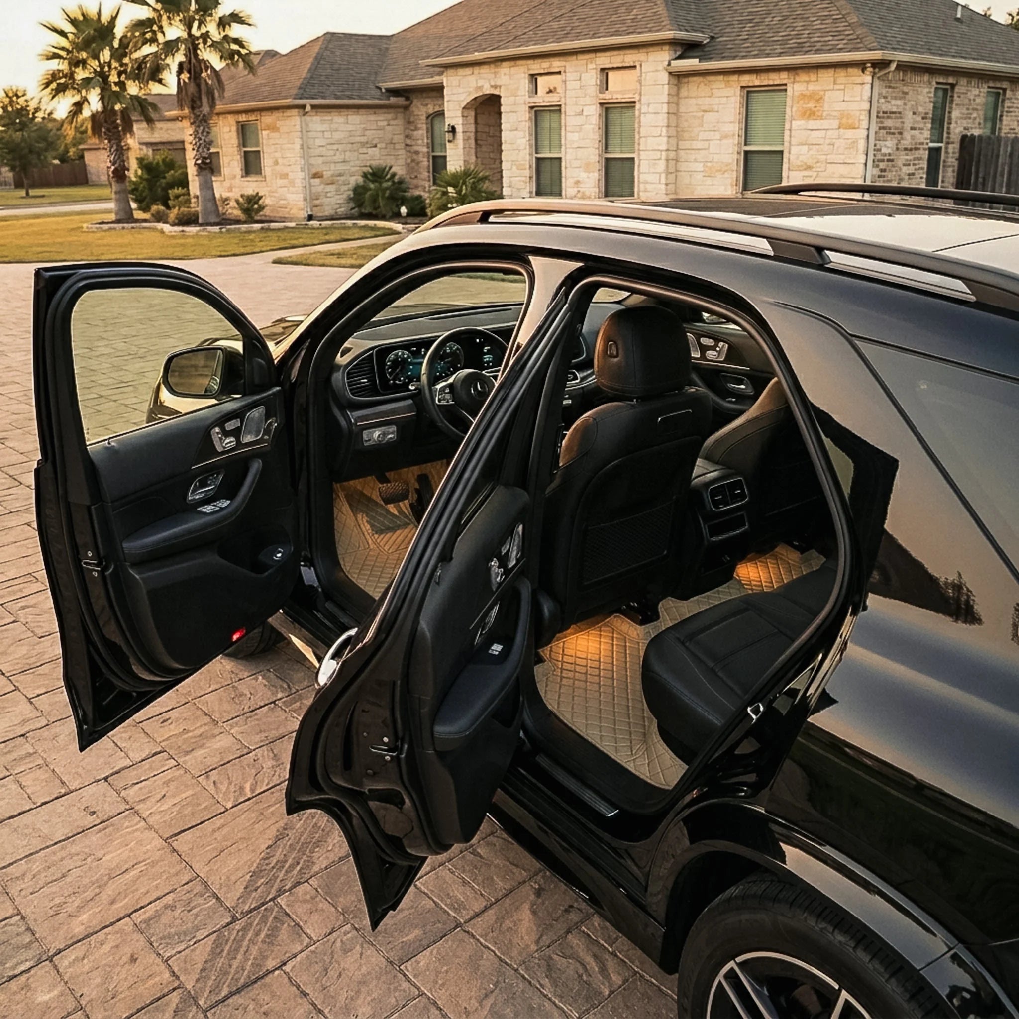 Custom Fit SUV Mat  - Cream Beige - Diamond