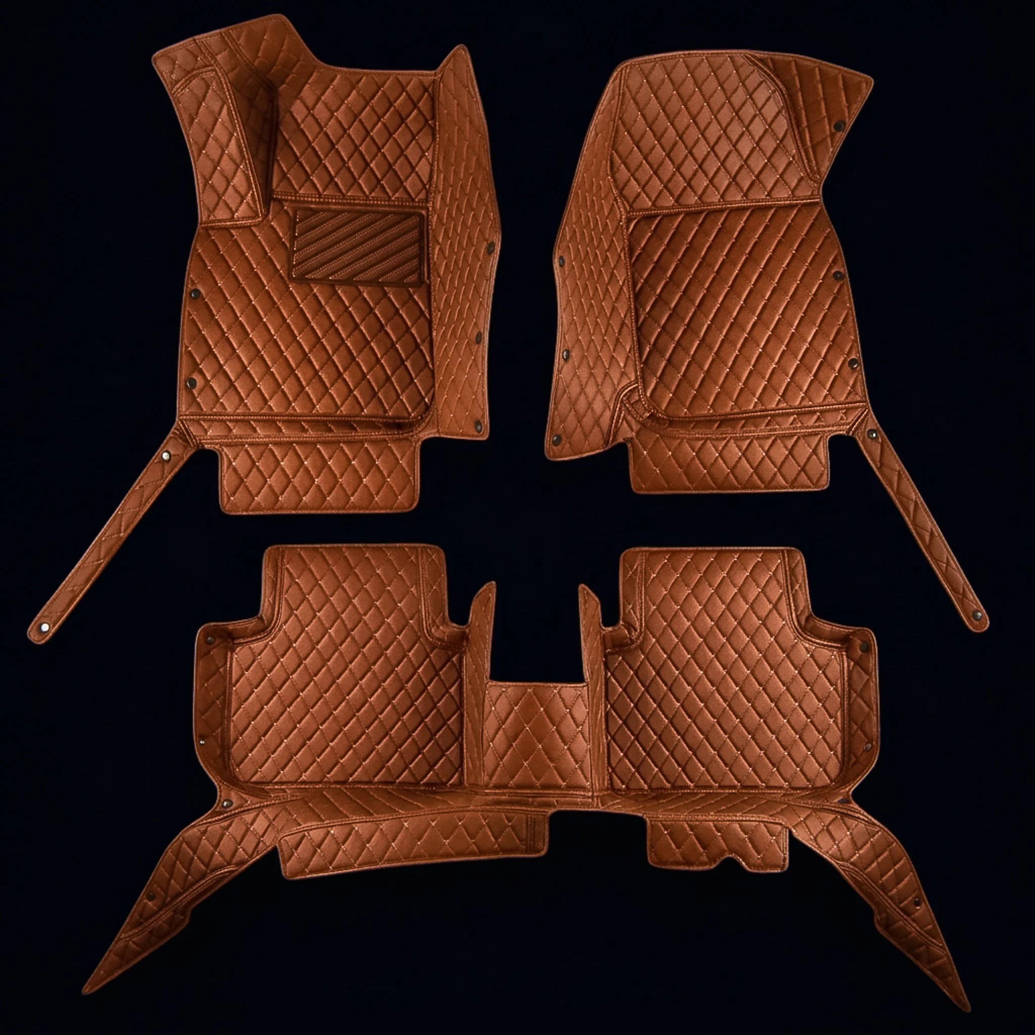 Custom Fit SUV Mats - Caramel Brown - Diamond
